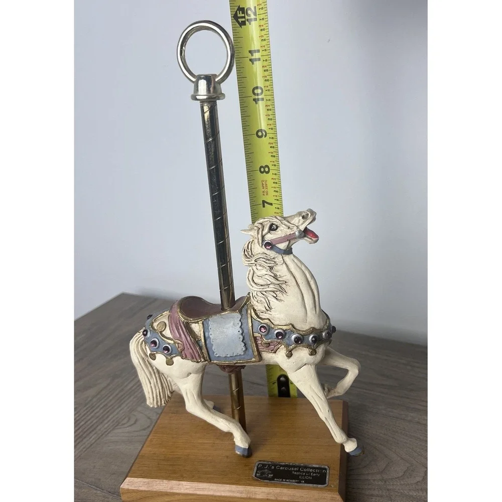 VINTAGE RARE PJ's Carousel Horse Wood Carved Figurine 